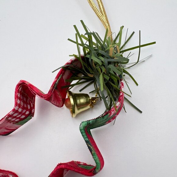 Gingerbread Cutout Christmas Tree Ornament Fabric Covered Cookie Cutter - Picture 6 of 8